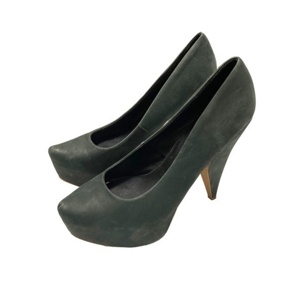 matiko 9 platform‎ leather heels exaggerated pointed toe angle spiky heel  black